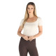 Guess Γυναικεία κοντομάνικη μπλούζα Lavinia Rib Top